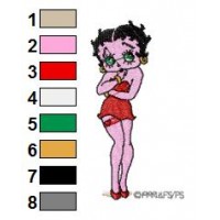 Betty Boop Embroidery Design 15